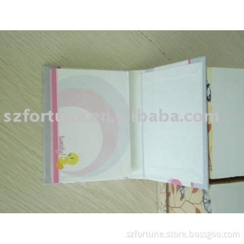 sticky memo pad